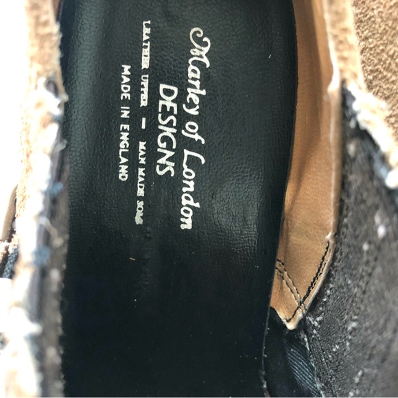 Marley of London Brown Suede Metal Snip Toe Booties (RARE Vintage) - Picture 12 of 12